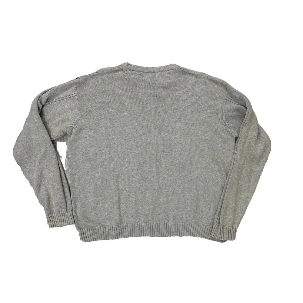 Vntg Gray Plaid Grandpacore Sweater Mens XL Cable Knit Preppy Academia Old Money